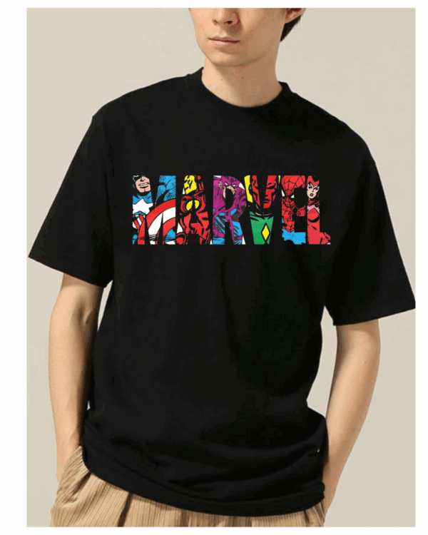 pure cotton black half printed t-shirt
